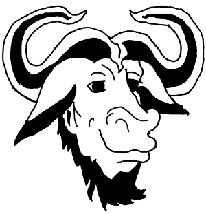 A GNU head, redrawn